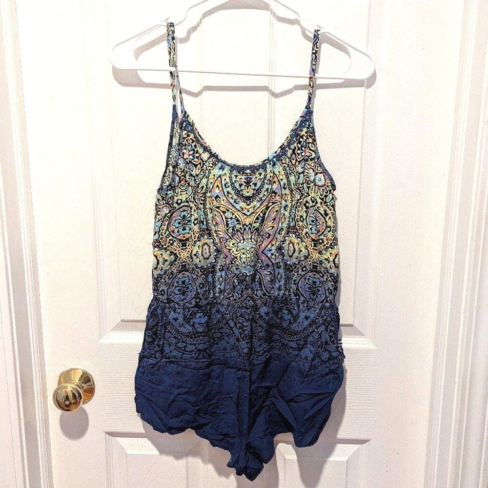 Y2K Romantic Victoria's Secret Small Multicolor Sleep Romper Boho Cottagecore